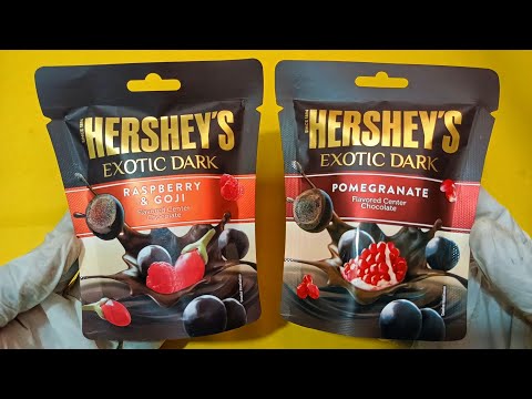 Hershey's Exotic Dark Raspberry Chocolate vs Hershey's Exotic Dark Pomegranate