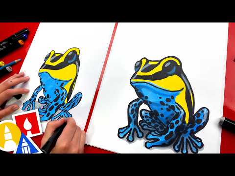 How to Draw a Poison Dart Frog: Step-by-Step Art Lesson