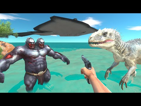 Stingray Hunting Challenge | I try to find Dinosaurs Indominus rex - Animal Revolt Battle Simulator