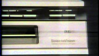 1982 commercial for RCA SGT-250 Selectavision stereo CED Videodisc player