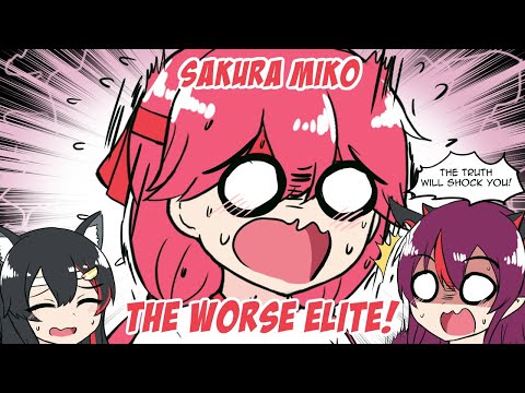 【Ookami Mio, Sakura Miko, IRyS, Anya Melfissa】Sakura Miko The Worst Elite【Hololive Animated EngSub】