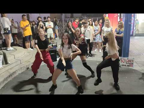 RED SPARK💘. BLACKPINK 'KILL THIS LOVE' COVER. POURING ALL OF ENERGY TO BUSKING.  DEEPLY TOUCHED.