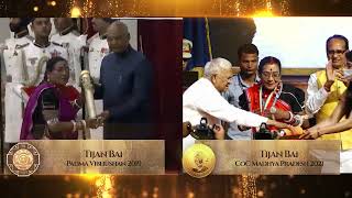 Padma Vibhushan Awardee Tijan Bai felicitated with Champions of Change Madhya Pradesh 2021