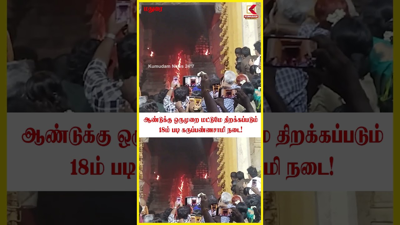 Madurai-யில் அரிய தரிசனம்... ஆண்டுக்கு ஒருமுறை திறக்கப்படும் 18ம் படி கருப்பண்ணசாமி நடை!| #shorts