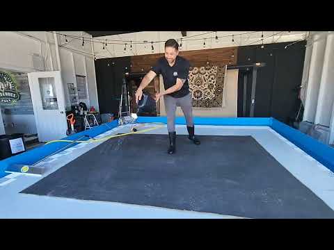 Very dirty Rug cleaning at the Resendez Bros Shop in Monterey Ca