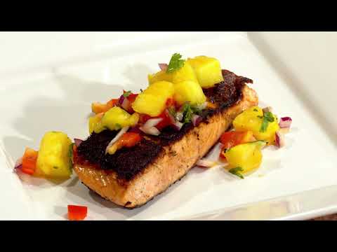 Cooking Healthy Salmon with Pineapple Salsa