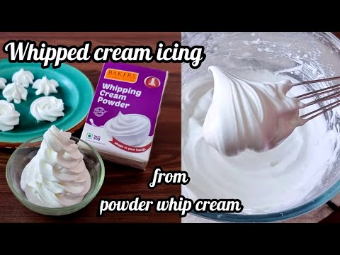 Whipped Cream Icing from Powder Whipping Cream, Whipped Cream Icing Recipe,how to make Whipped Cream