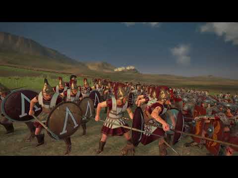 Total War  ROME 2 6,000 Spartans V 4,000 Romans in HD