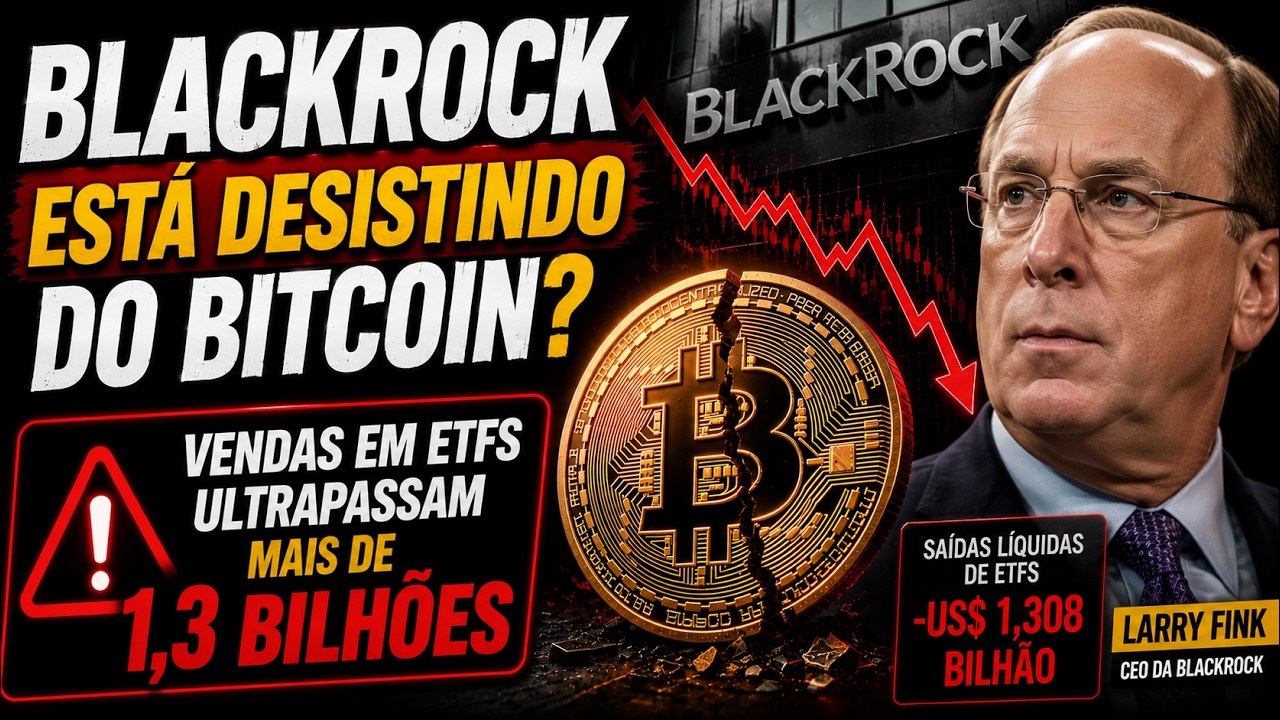 BLACKROCK ESTÁ DESISTINDO DO BITCOIN? VENDAS EM ETFS ULTRAPASSAM MAIS DE 1,3 BILHÕES