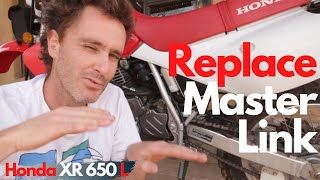 Replacing a Motorcycle Chain Master Link on ANY Bike | Honda XR650L