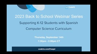 Supporting K-12 Students with Spanish Computer Science Curriculum thumbnail