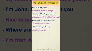 Simple English Conversation for Beginners: Introductions and Greetings  #shorts  #learnenglish