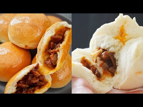 Homemade Char Siu Buns (Baked & Steamed)