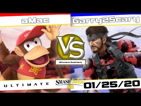 aMac (Diddy, PT, Bowser) vs. Garry2Scary (Snake) - Winners Quarters - Smashkatoon 48