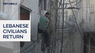 Israeli strikes reduce southern Lebanon neighborhoods to ruins as families return home