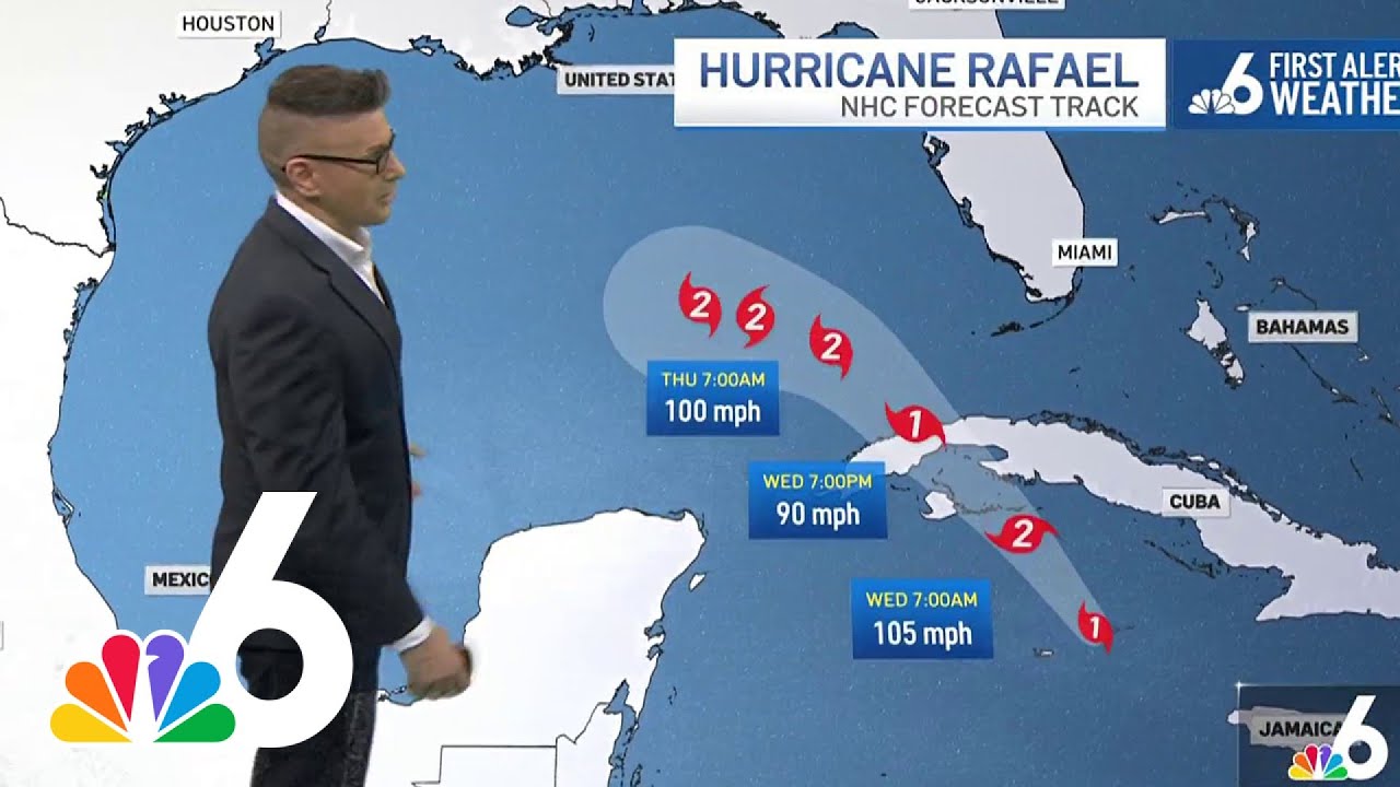 Rafael barrels toward Cuba as Category 1 hurricane