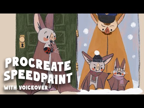Childrens Illustration Speedpaint ♡ Procreate Surprise Visit