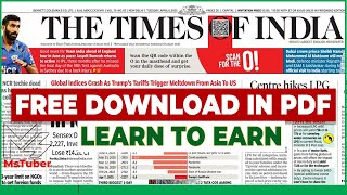 Free Download Times of India Newspaper | PDF | Step by Step