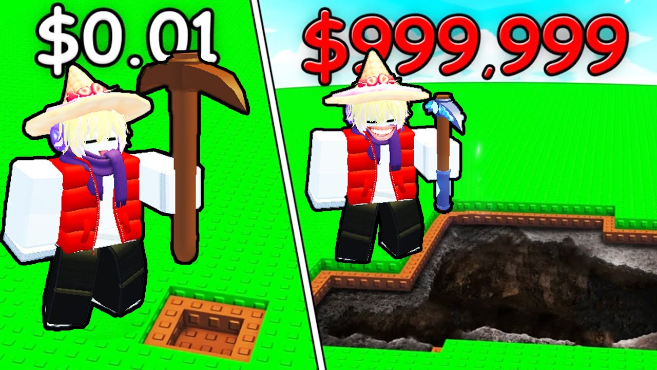 AKU MENGGALI BUMI DENGAN PICKAXE PALING KUAT DI ROBLOX!
