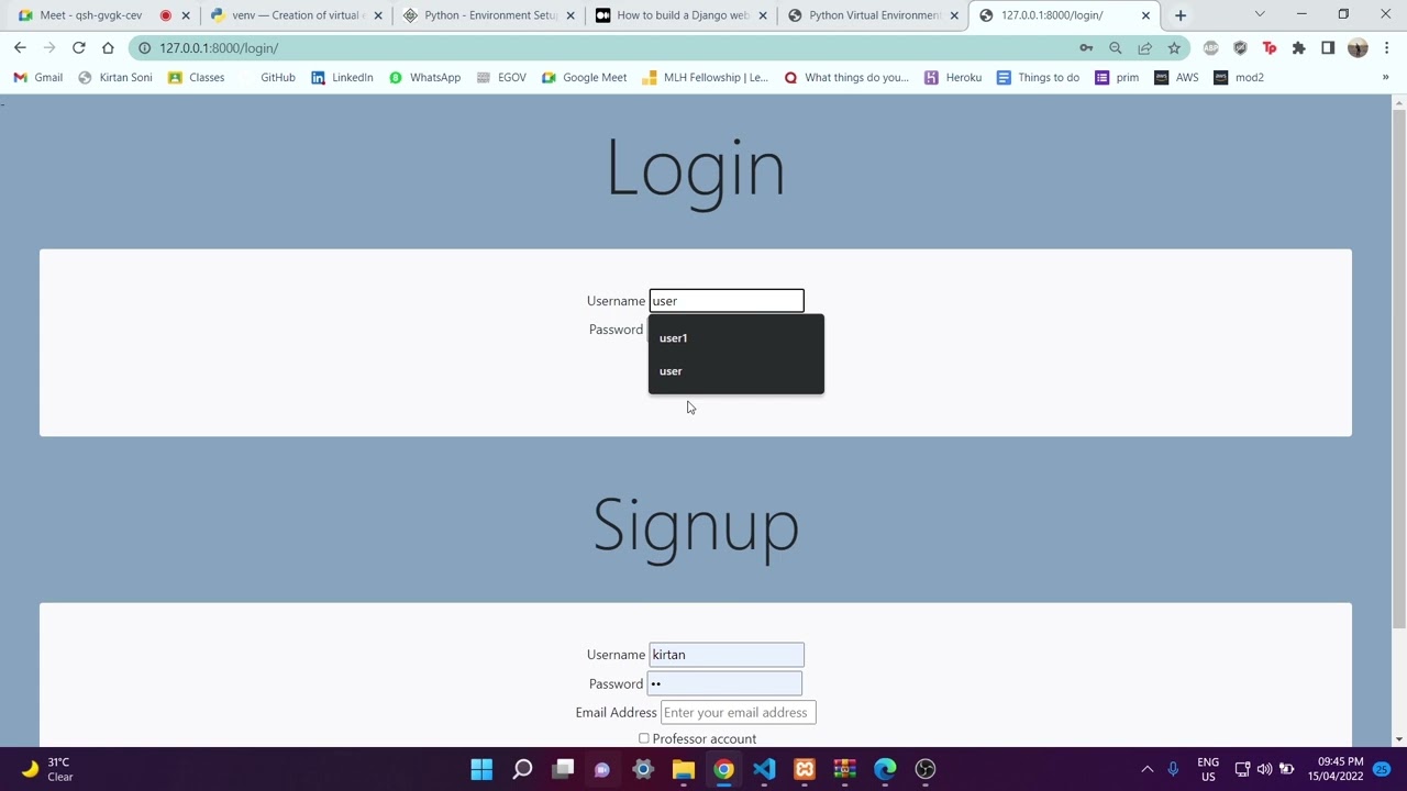 Attendance Manager | Django & mysql