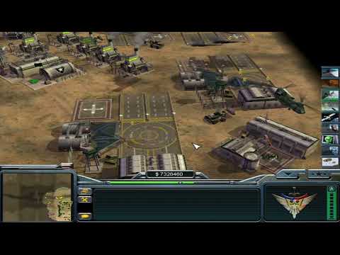 Command & Conquer  Generals Zero Hour - USA Air Force  vs GLA Toxin -  1 VS 7 -  EXTRA HARD