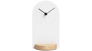 Sometime White and Natural Desk Clock