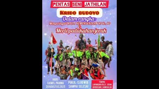 Download lagu 🔴LIVE Jathilan 'KRIDO BUDOYO' / memperingati, H.U.T.Kemerdekaan RI.ke 80 (Merti Padukuhan Jeruk) mp3