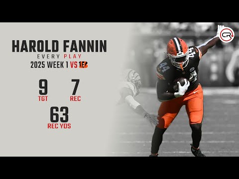 Harold Fannin Week 1 Highlights | Every Target and Catch vs Bengals