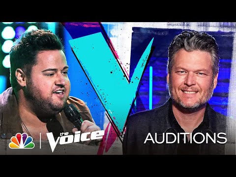 Jon Mullins and His Huge Voice on Andy Grammer's "Don't Give Up on Me" - Voice Blind Auditions 2020