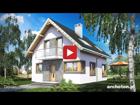Projekt domu Dorian - archeton.pl - z użytkowym poddaszem 110 m2