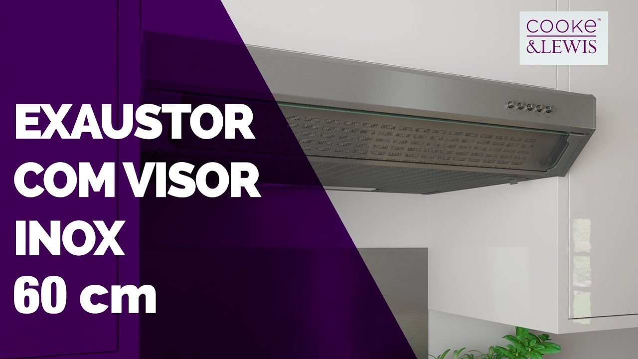 Exaustor com visor inox 60 cm Cooke & Lewis