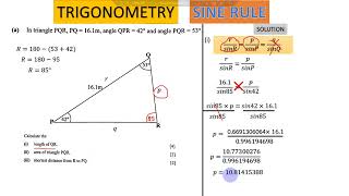 Trigonometry - Sine rule