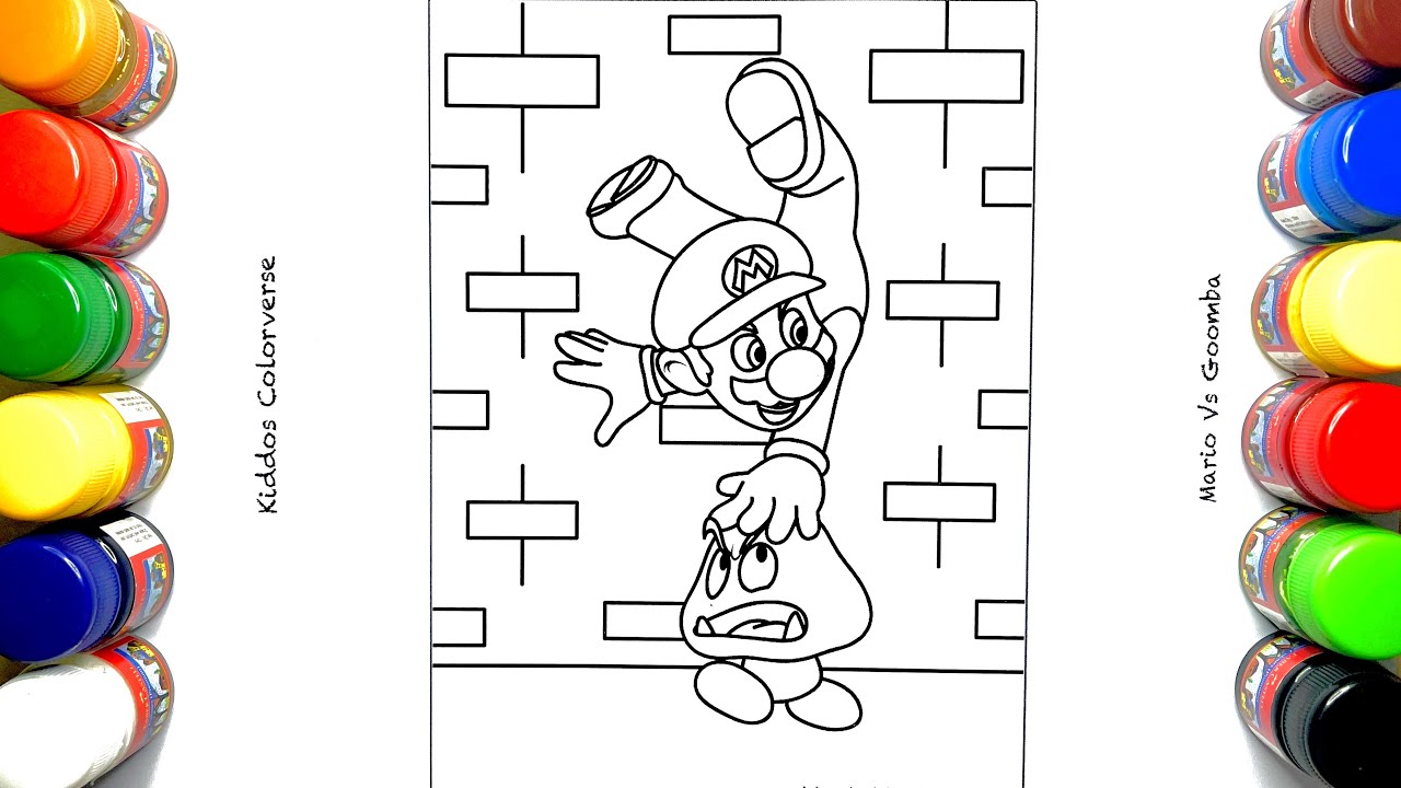 Super Mario | Mario & Goomba Coloring | Mario Coloring tutorial