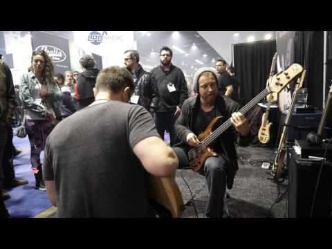 bassFREQ at NAMM 2016 - Hadrien Feraud / Mike Pope jamming at Fodera