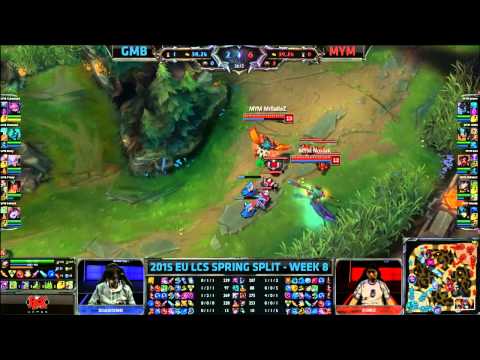 Gambit Gaming vs MeetYourMakers | S5 EU LCS Spring 2015 Week 8 Day 1 | GMB vs MYM W8D1G1 VOD 60FPS