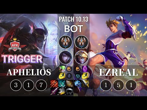 APK Trigger Aphelios vs Ezreal Bot - KR Patch 10.13