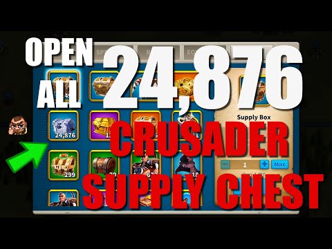 24876 Crusader chest opening - how close was my math on previous video? - Rise of Kingdoms