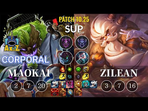AXIZ Corporal Maokai vs Zilean Sup - KR Patch 10.25