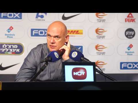 Coach Neven Spahija after the win over Ness Ziona