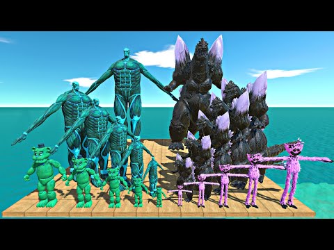 Epic Ice Dark War| Ice Colossal Titan + Ice Freddy Fazbear vs Dark Space Godzilla + Dark Kissy Missy