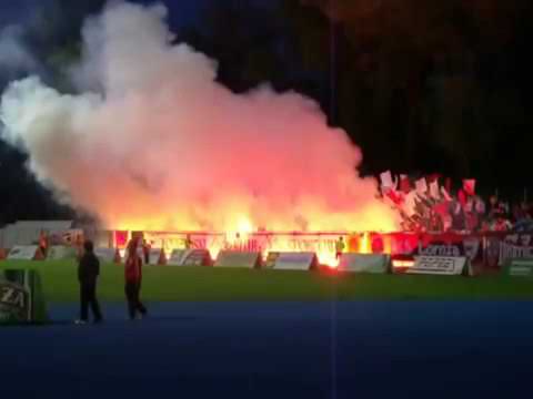 Oprawa #3 meczu ŁKS Łomża - Warmia Grajewo (2012)