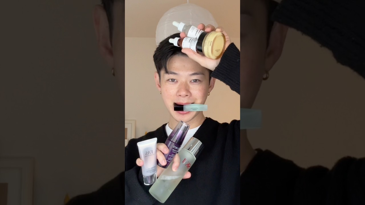 clean boy skincare routine #chanelbeauty #skii #cosrx #fas #decorte #chanel #theordinary