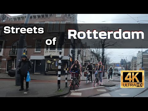 Streets of Rotterdam | 4k video of a tram ride through Rotterdam