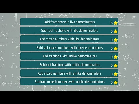 Add and subtract fractions Video