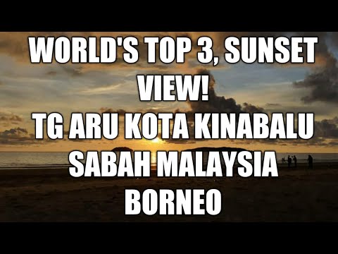 An awesome sunset at Tg Aru Beach, Sabah Malaysia Borneo