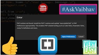 PHP runtime error in Brackets [FIXED] | Install PHP runtime | Update &quot;executable Path&quot; in PHP