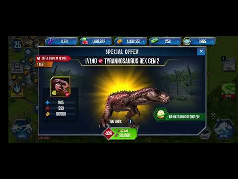 max level t rex gen 2 for 30k dna BUY NOW 1 LEFT