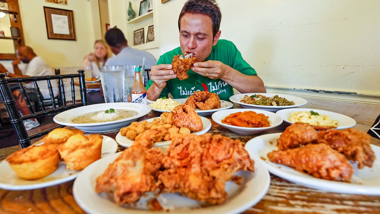 The Best FRIED CHICKEN in America! Soul Food at Willie Mae s in New Orleans!