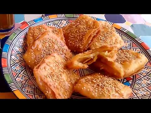 Moroccan almond stuffed Msemen (fried cake) recipe