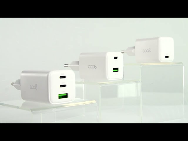 Cool Carregador Universal Doméstico Ultra Fast PD USB-C 45W GaN Branco video